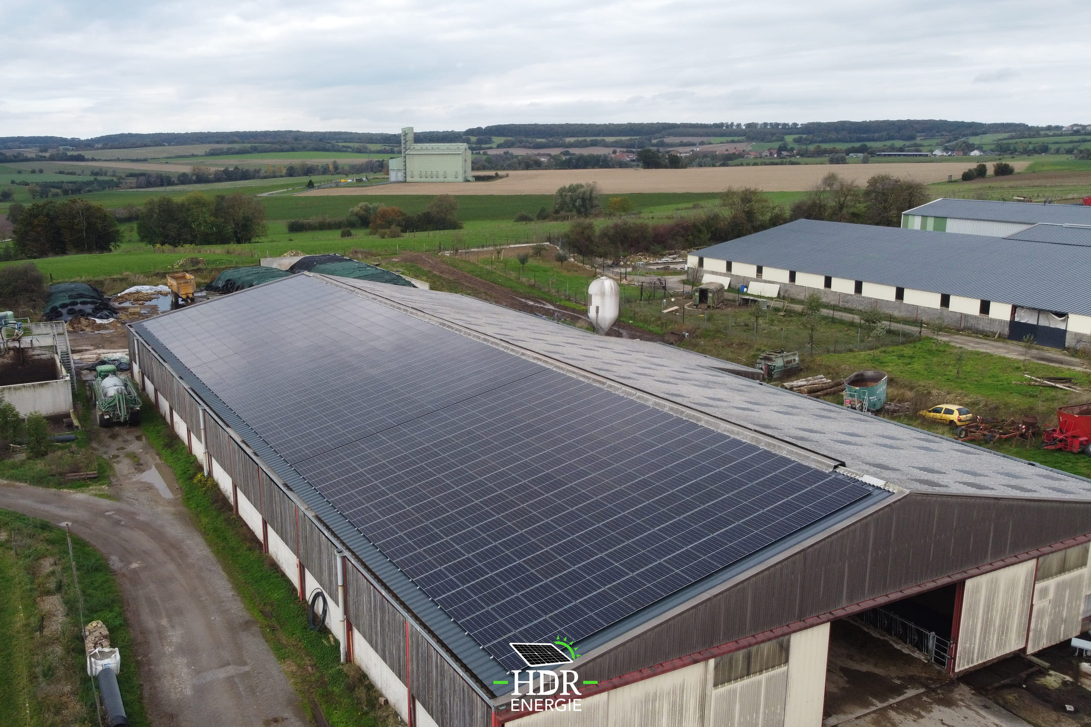 Hangar agricole – 468 panneaux – 1200m² – 208kWc